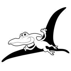 dinosaur cartoon isolated on white © Arsen