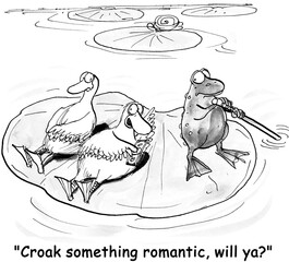 Croak something