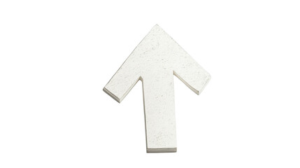 Fototapeta premium White up arrow pointing upwards on transparent background