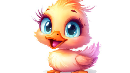 Fototapeta premium Adorable Baby Duck Illustration