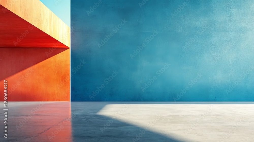 Poster abstract futuristic geometric background with glowing lines and sharp edges