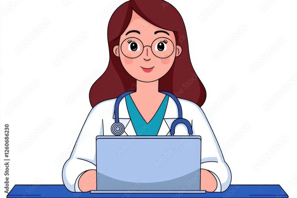 Poster a researcher collecting and organizing statistical data for a health and wellness study