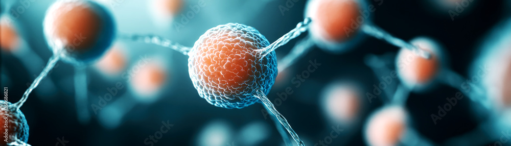 Aufkleber exploring cellular structures microscopic cells in a laboratory scientific imagery high-tech environ