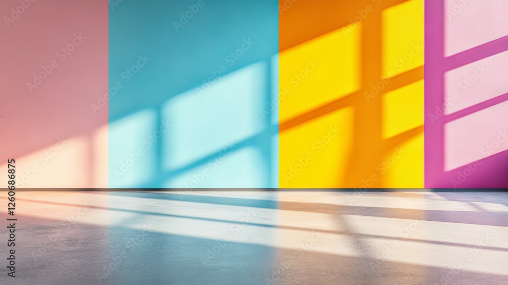 Aufkleber abstract futuristic geometric background with glowing lines and sharp edges