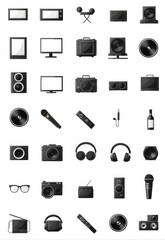 Black Leisure Entertainment Icon Vector