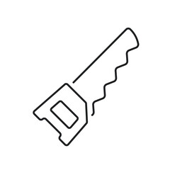 Line Saw icon, editable stroke