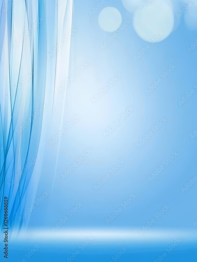 Poster soft blue expressionism vertical lines - abstract background with flowing vertical lines, symbolizin