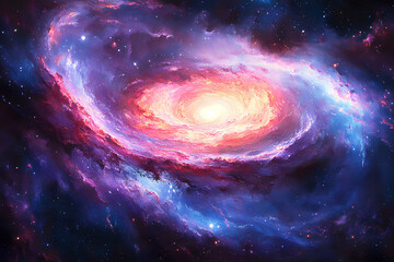 Obraz premium Swirling Cosmic Galaxy