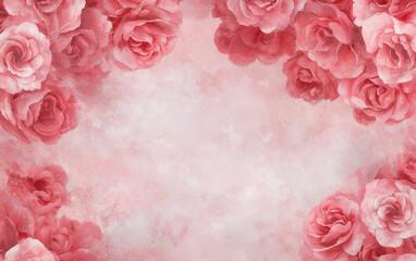 Elegant flowers arranged on soft pastel background