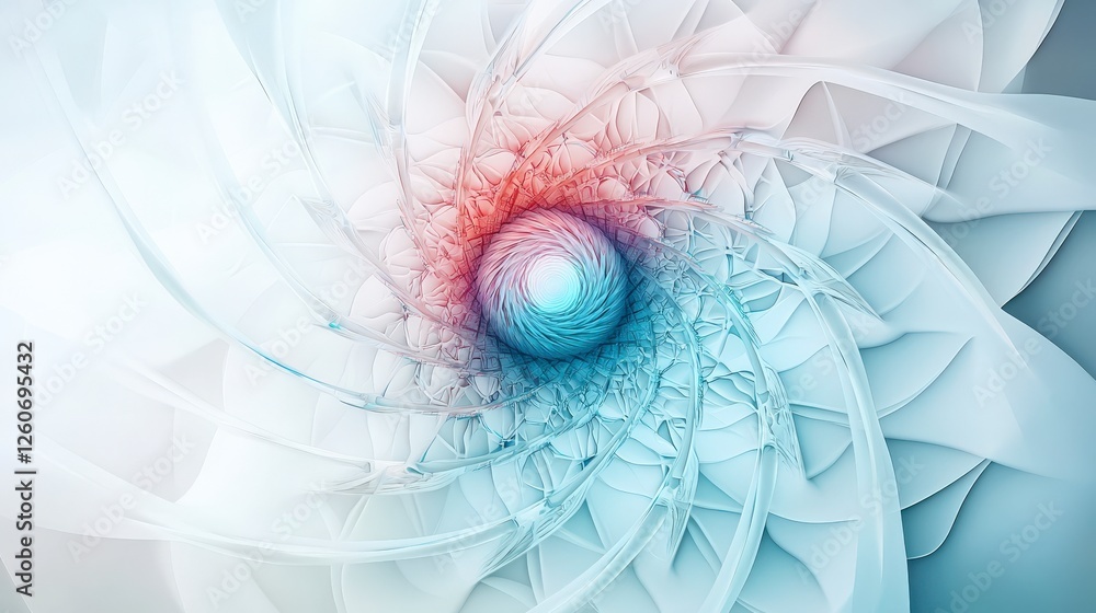 Aufkleber Spinning concentric circles illustrating dynamic motion abstract design digital art vibrant colors modern viewpoint
