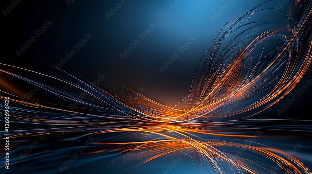 Poster dynamic light waves dance over tranquil surface abstract visual art modern aesthetic peaceful atmosp