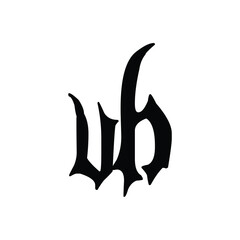 VB monogram logo design letter text name symbol monochrome logotype alphabet character simple logo