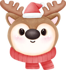 Naklejka premium santa claus reindeer