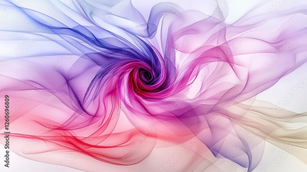 Poster Swirling gentle pastel lines creating abstract patterns digital art soft background artistic design viewpoint