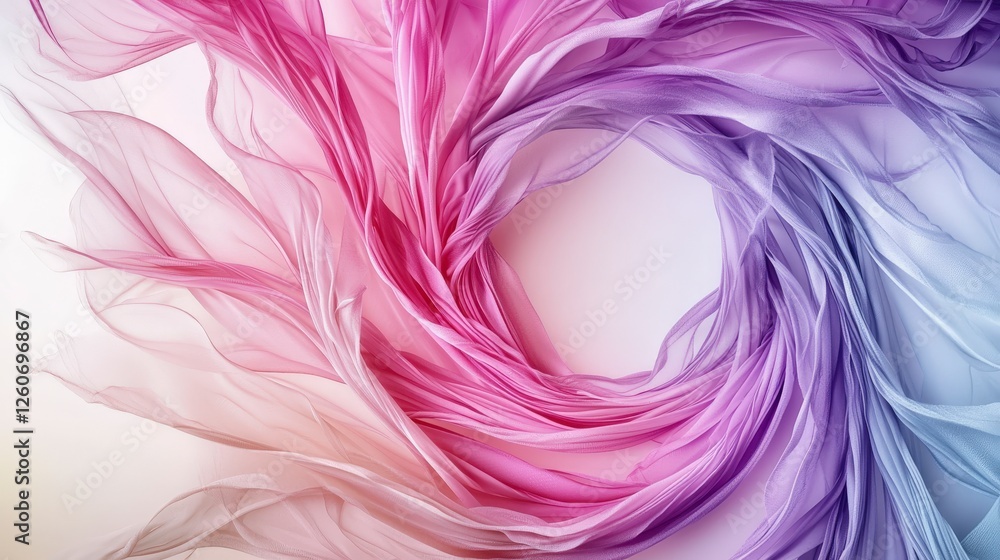 Leinwandbilder Elegant pastel swirls creating fluid patterns in abstract design artistic composition soft background serene aesthetic
