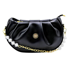 black leather bag
