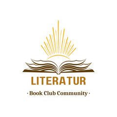 Book logo with a cheerful feel