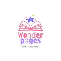 Book logo with a cheerful feel