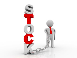 3D illustration stock market concept
