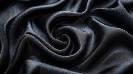 Elegant Black Velvet Background with a Smooth Surface and Deep Shadows