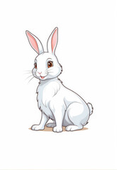 Obraz premium Cute cartoon bunny animal border elements