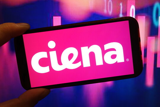 Konskie, Poland - February 02, 2025: Ciena Corporation logo displayed on mobile phone