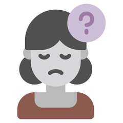 Confused Woman Emoji for Digital Communication