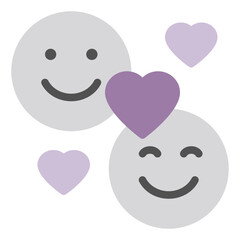 Cute Emoji with Hearts for Expressing Affection