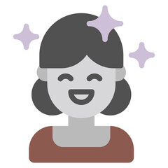 Cheerful Cartoon Character with Sparkles