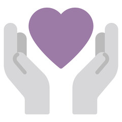 Heart Symbol with Hands for Care and Support
