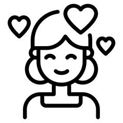 Stylized Heart and Smile Icon for Emotional Design