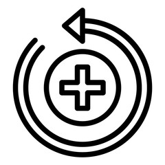 Minimalist Plus Icon for User Interaction