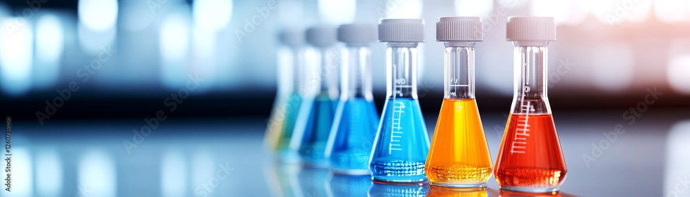 Aufkleber exploring cell culture techniques in a laboratory setting colorful solutions in test tubes under bri