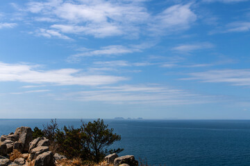 cliff top and sea