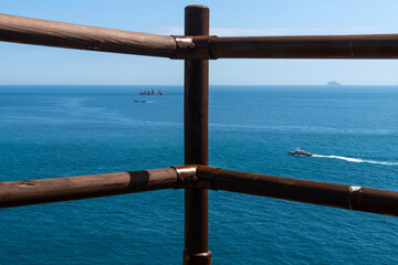 seascape with the observatory fence