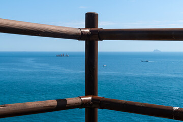 seascape with the observatory fence