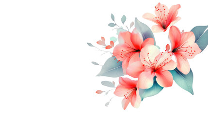 Obraz premium Delicate pink flowers with transparent background creating stunning visual