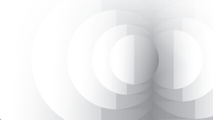 Abstract  white and gray color, modern design stripes background with curve lines, circle shape patern. Vector illustration.