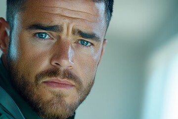 A suspenseful moment in a TV thriller series, with dramatic lighting and intense facial expressions