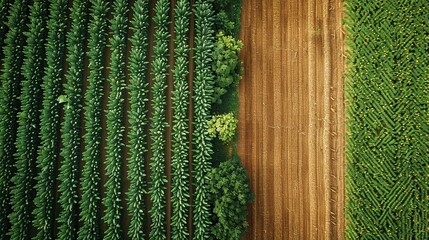 Sustainable agriculture practices, such as organic farming and crop rotation, promoting soil health and biodiversity