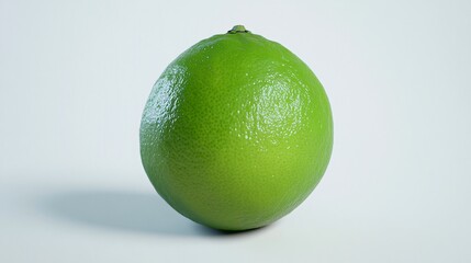Isolated Fresh Lime Fruit on White Background