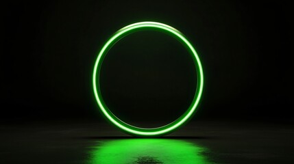 Detailed Green Circular Frame with Shadow Illustration
