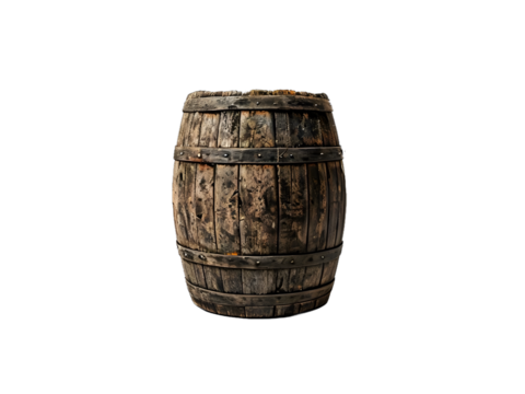 old barrel isolated on white