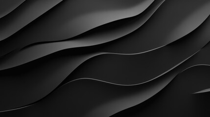 Fototapeta premium Abstract black wavy design background