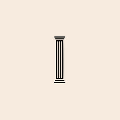 Ancient Columns icon flat vector design. 