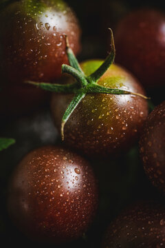 Close-up of red cherry tomatoes