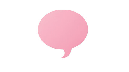 Fototapeta premium Pink speech bubble communicating on transparent background