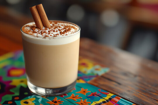  horchata latte close-up