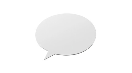 White speech bubble communicating on transparent background