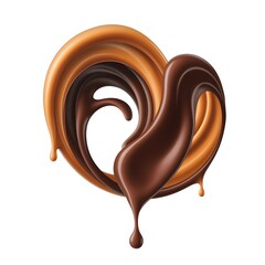 Obraz premium Dynamic Chocolate and Caramel Splash.